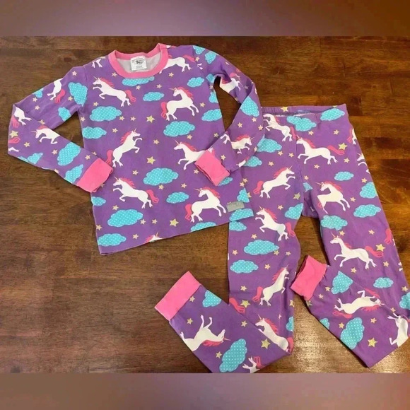 Eleanor Rose Purple pink unicorn pajamas size 12 - Picture 1 of 4